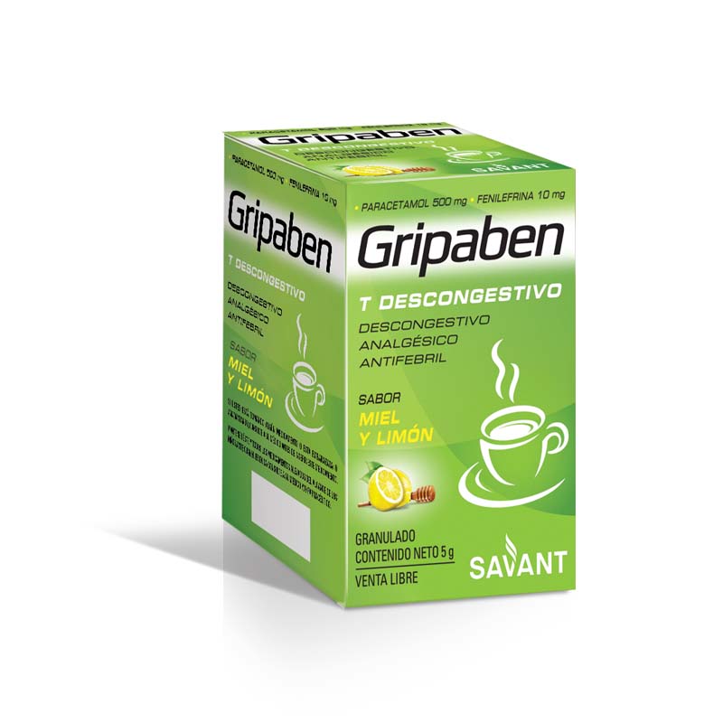 [44907] GRIPABEN T DESCONGESTIVO VL  miel/limón sob.x 50 x 5g