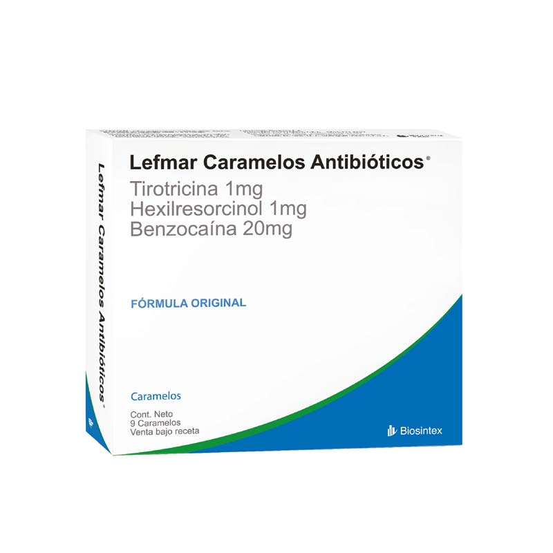 [50025] CARAMELOS ANTIBIOTICOS LEFMAR  blíster caram.x 9