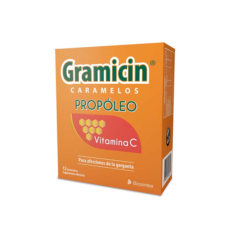 [57690] GRAMICIN  propóleo+vit.c caram.x12