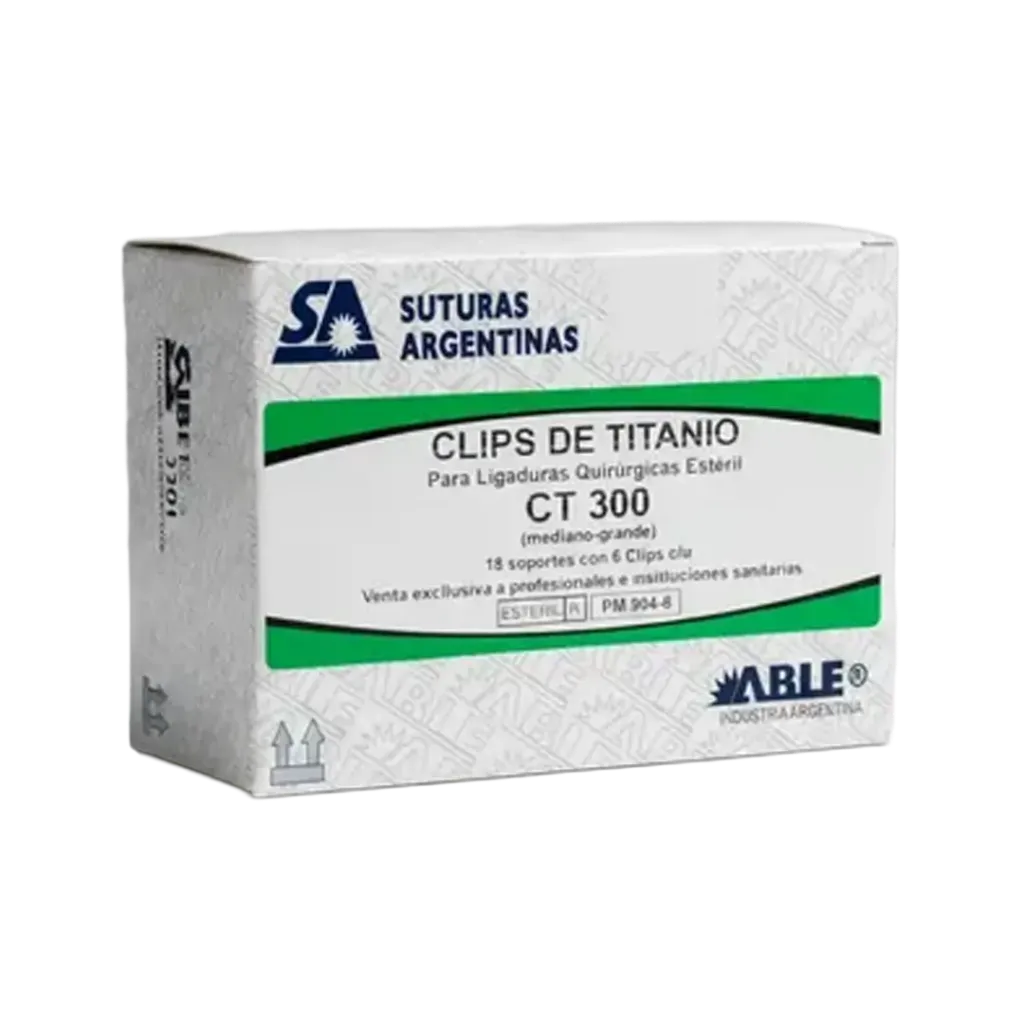 CLIPSDETITANIOCARTUCHOx6CT-300MEDIANO/GRANDEABLE(LT300)