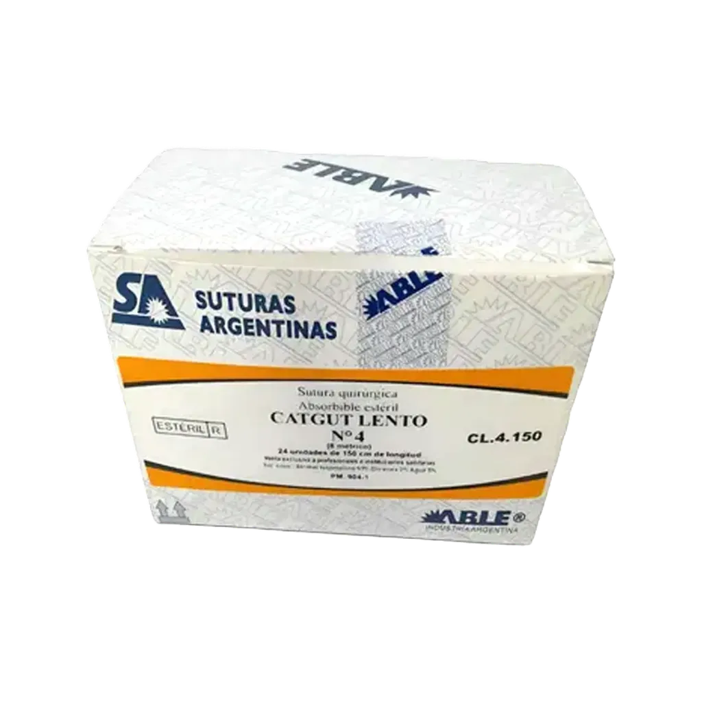 SUT.ABLECATGUTCROMICO4S/A150cmLENTO