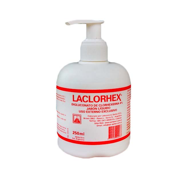 CLORHEXIDINA 4%  250ml C/DISP SERTEX LACLORHEX