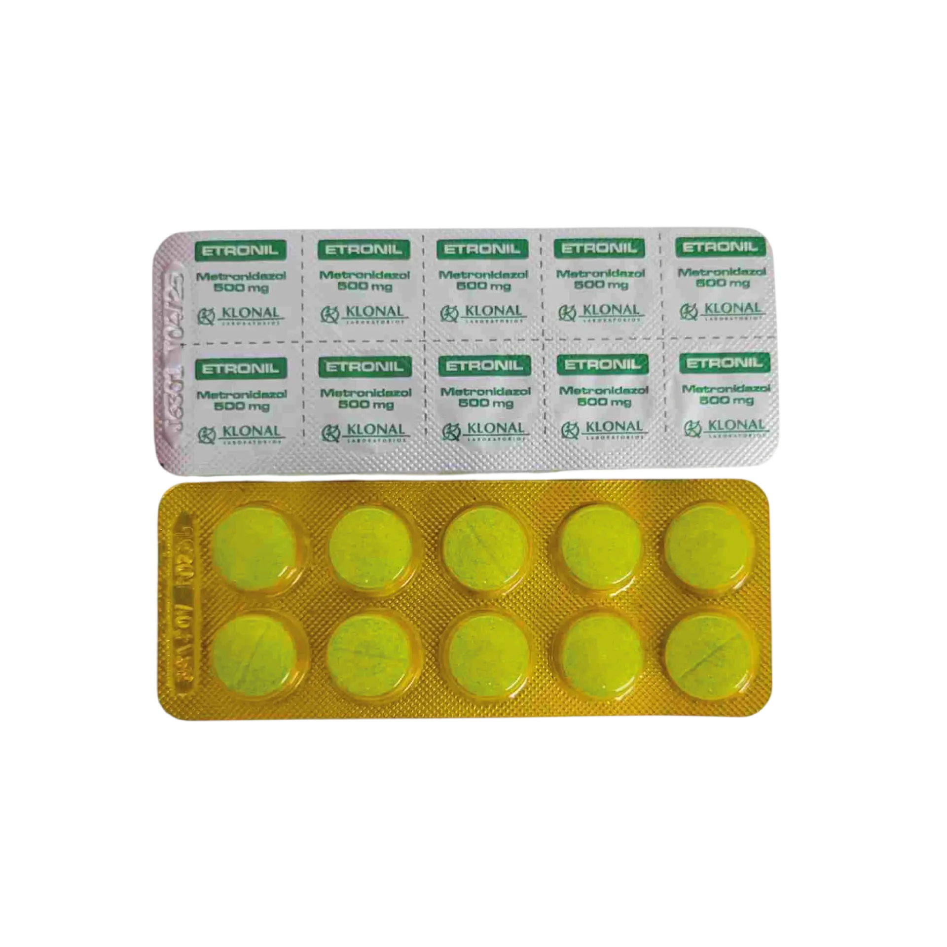 [F08000281] METRONIDAZOL 500 MG X 10 COMP.  KLONAL