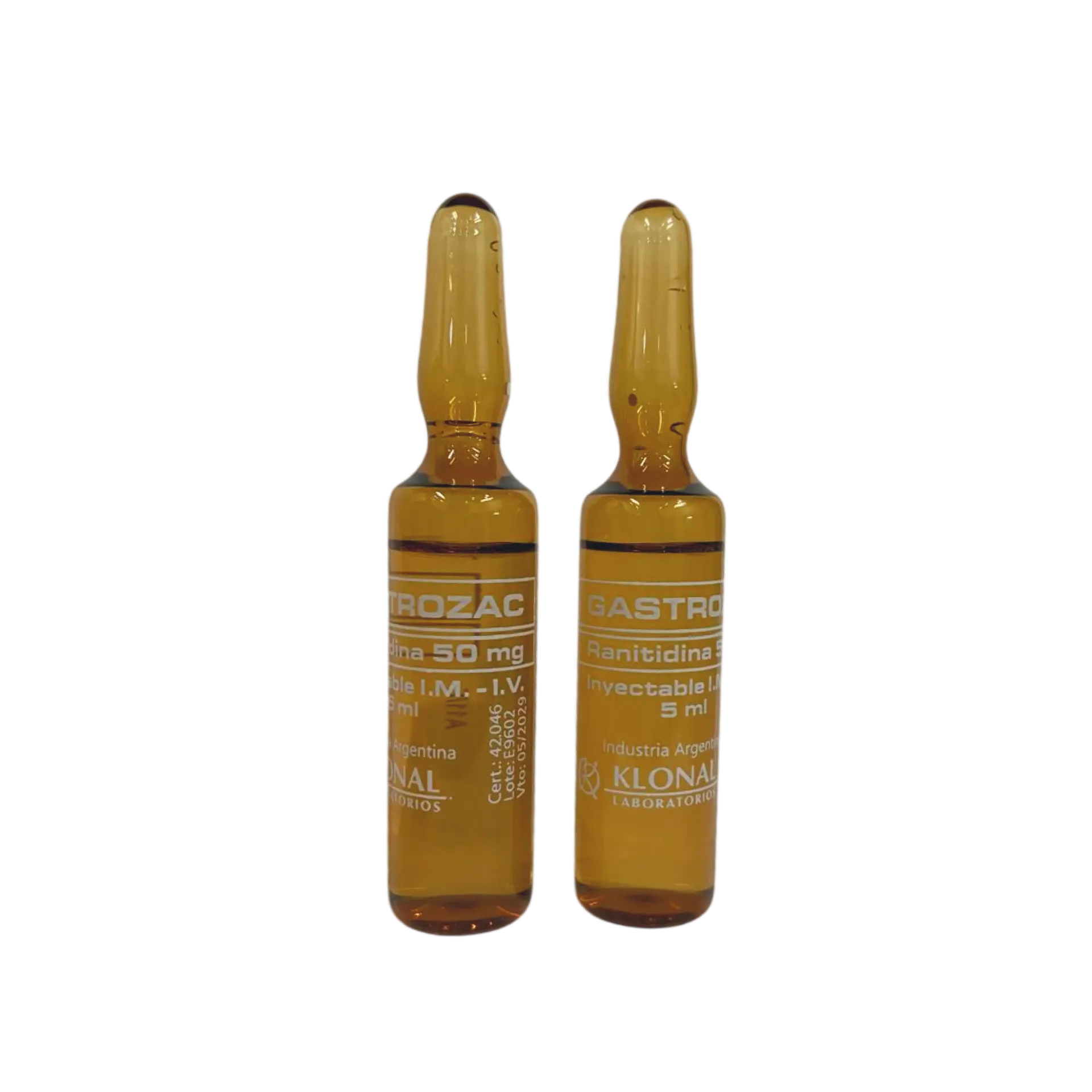 [F08004414] RANITIDINA 50 MG X 1 AMP. 5 ML KLONAL