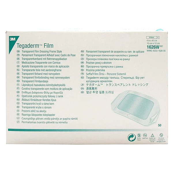 [F14000025] APOSITO TRANSP.3M TEGADERM 10x12cm 1626W C/MARCO y ETIQ