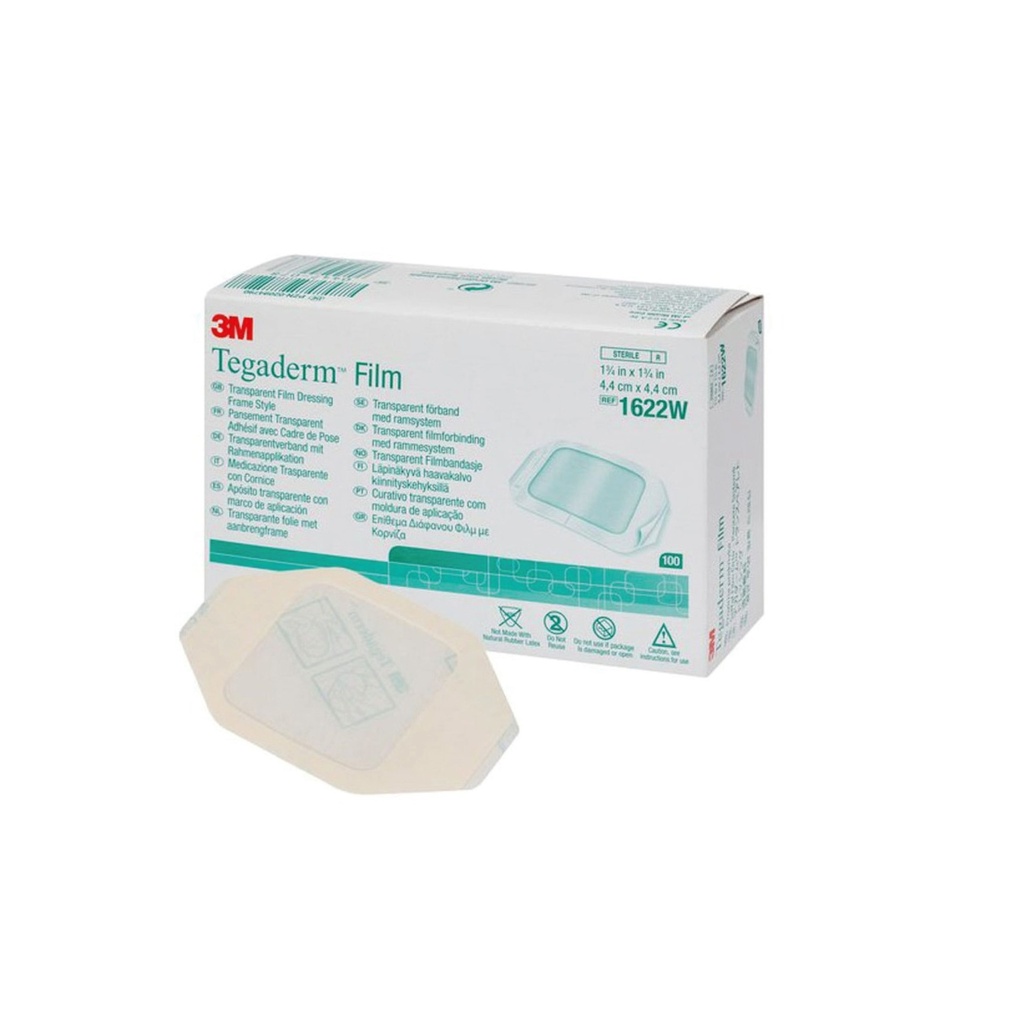 [F14000103] APOSITO TRANSP3M TEGADERM  4.44x4.44cm 1622W C/MARCO y ETIQ