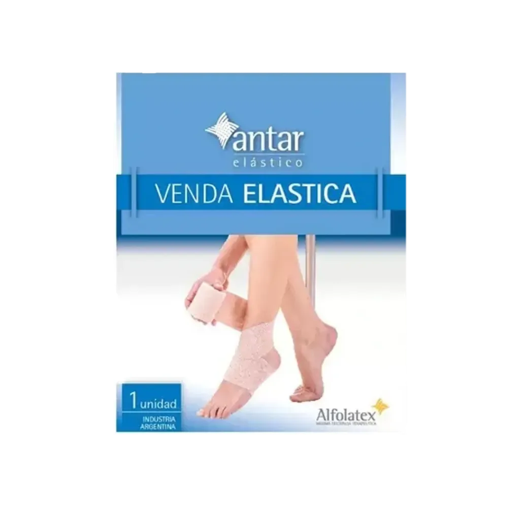 [F14000672] VENDA ELASTICA ALGODON LIVIANA 15cm x 2.50 mt BEIGE ANTAR