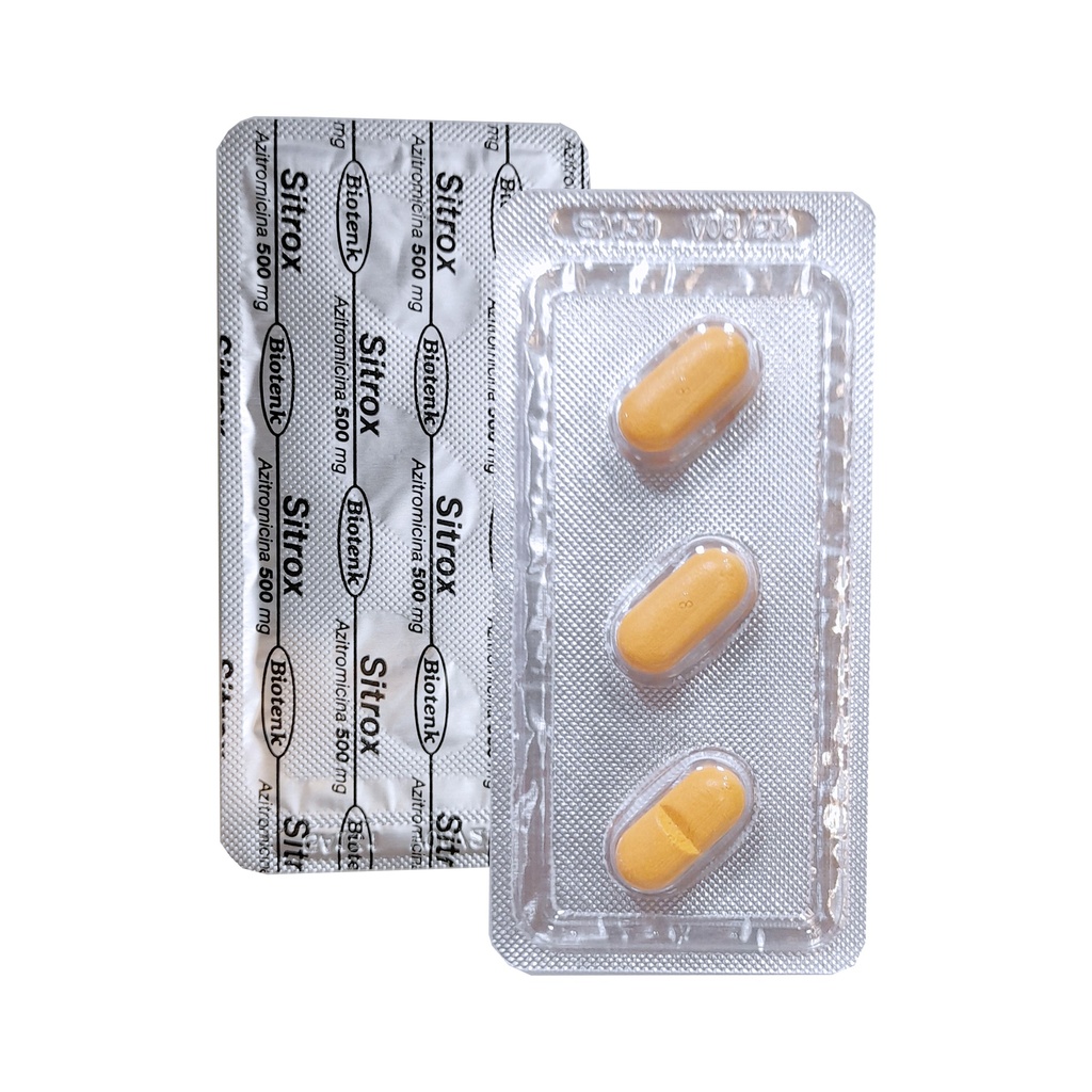[F08024384] AZITROMICINA 500 MG X 3 COMP. BIOTENK