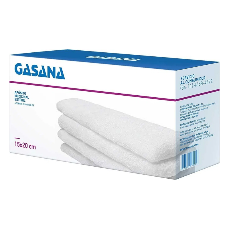 [F14000469] APOSITO ESTERIL QUIRUR. 15x20 - CANT. 4 APOS. GASANA (3215)