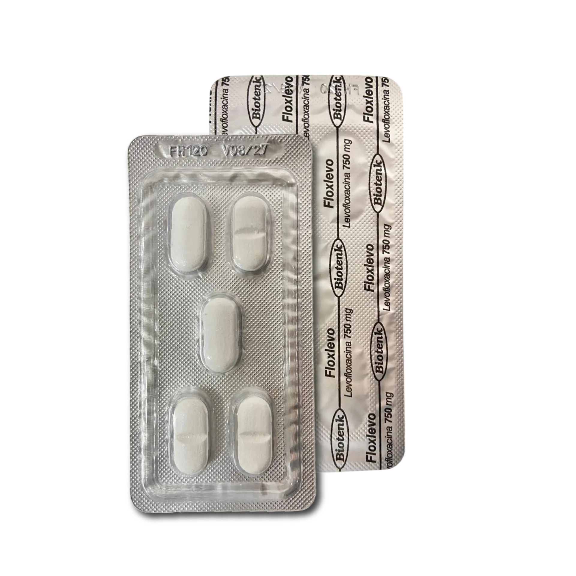 [F08024733] LEVOFLOXACINA 750 MG X  5 COMP. BIOTENK