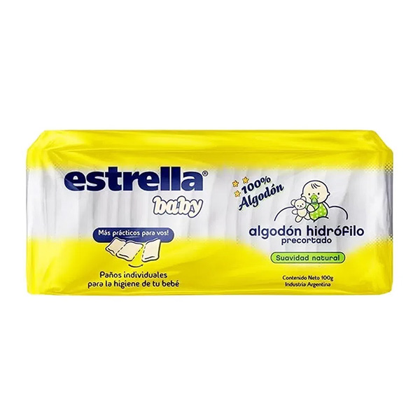 [F14000581] ALGODON PRECORTADO BABY ESTRELLA 100gs