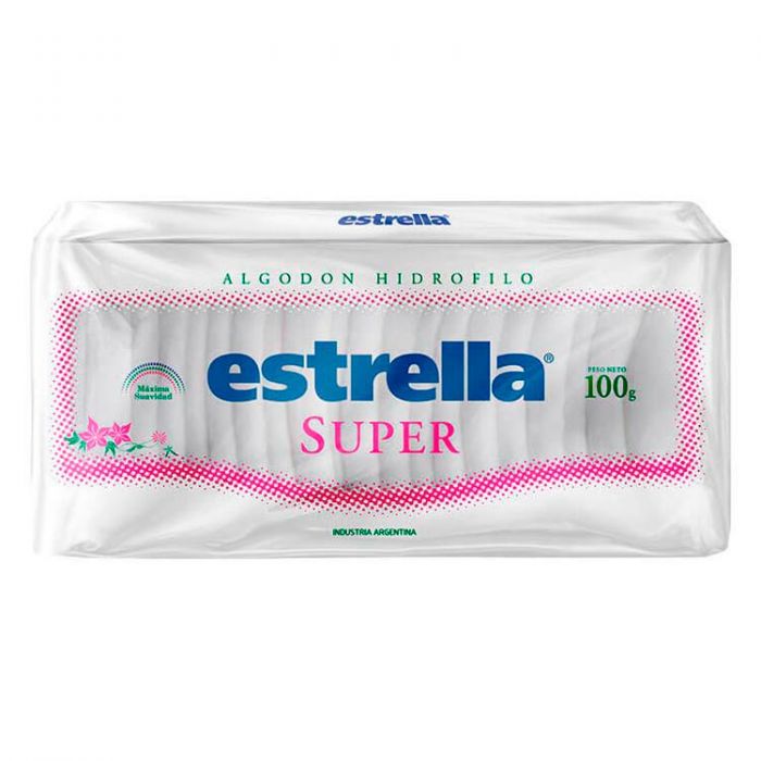 [F14000584] ALGODON HIDROFILO x 100 grs ESTRELLA SUPER (40) (010170)