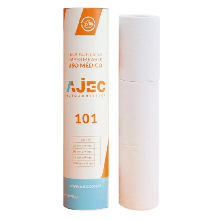 TELA ADHES.HOSPITALARIA 10cm x 7mt x 3u AJEC  TUBO
