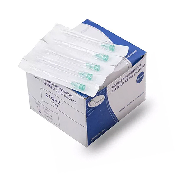 [F01024314] AGUJA DESC. 50/8 X 100 EUROMIX (21 G x 2)