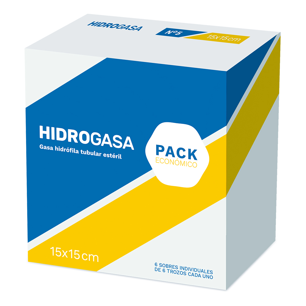 [F14000717] GASA EST.CJ Nº5 PACK ECON.6Sob de 6 Trozos 15x15cm HIDROGASA (2715)