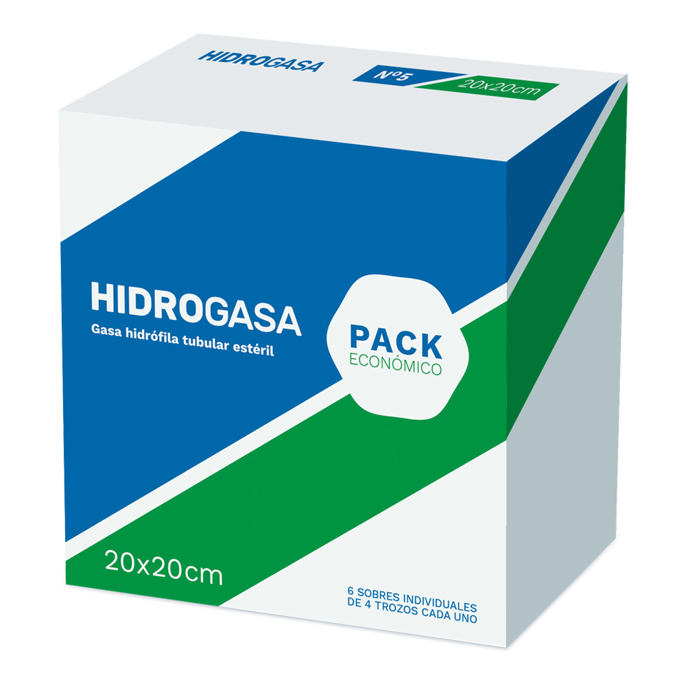[F14000718] GASA EST.CJ Nº5 PACK ECON.6Sob de 4 Trozos 20x20cm HIDROGASA (2720)