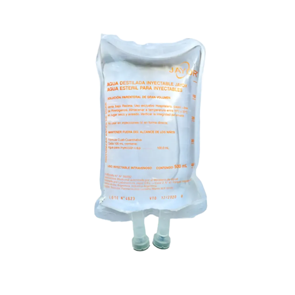 [F08025059] AGUA DESTILADA SACHET  500ml Caja x 24 JAYOR