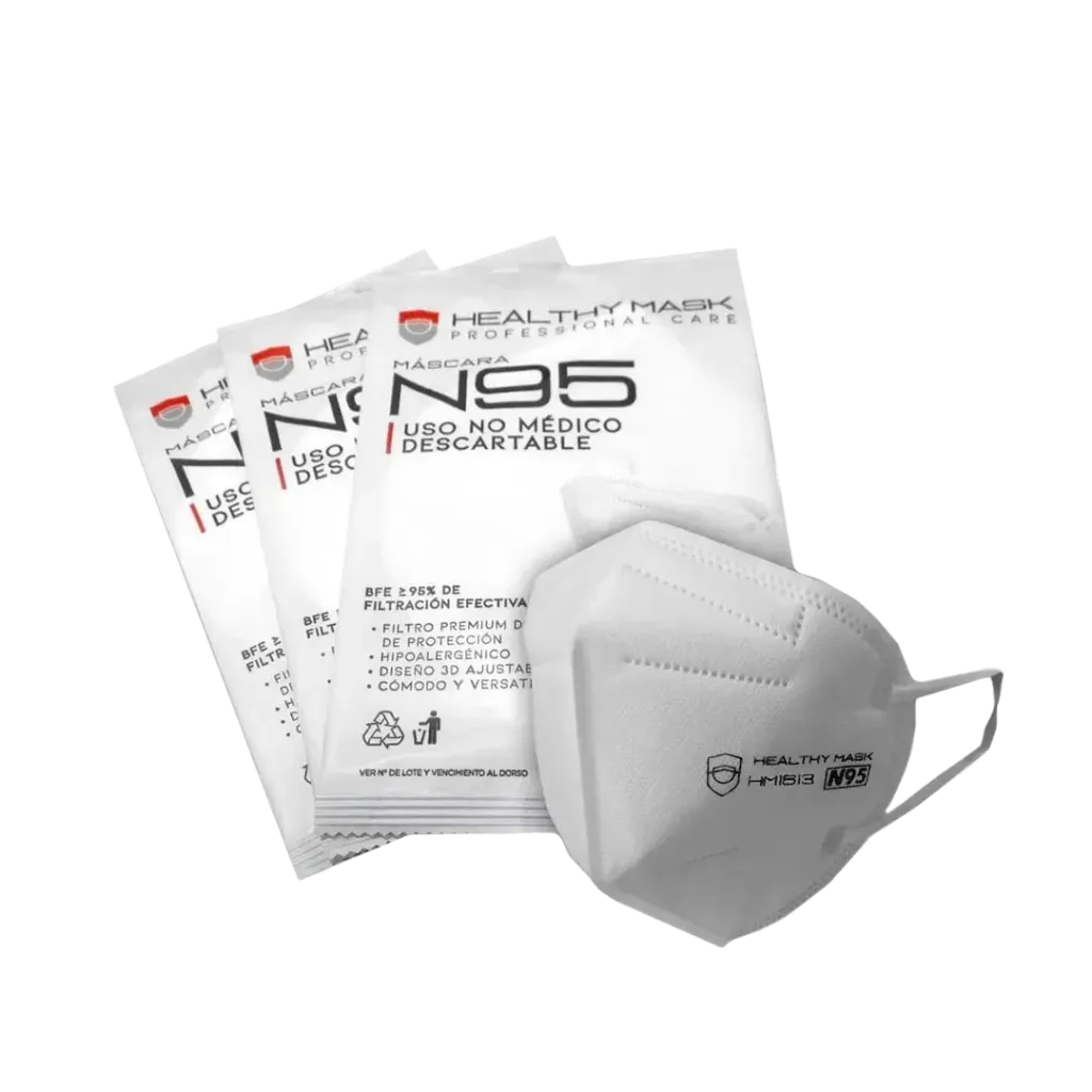 BARBIJO N95 X UN. ENSOBRADO USO MEDICO HM1612 NO1B (BLANCO) HEALTHY MASK