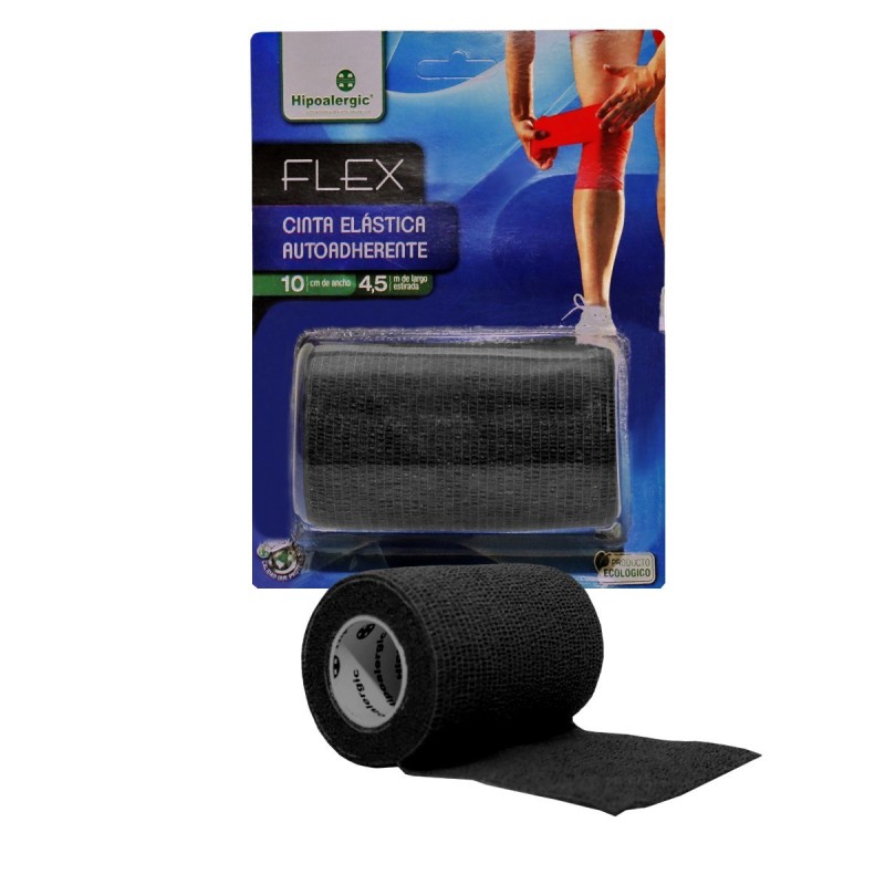 VENDA COHESIVA FLEX 10X4.5 HIPOALERGIC BLISTER NEGRO