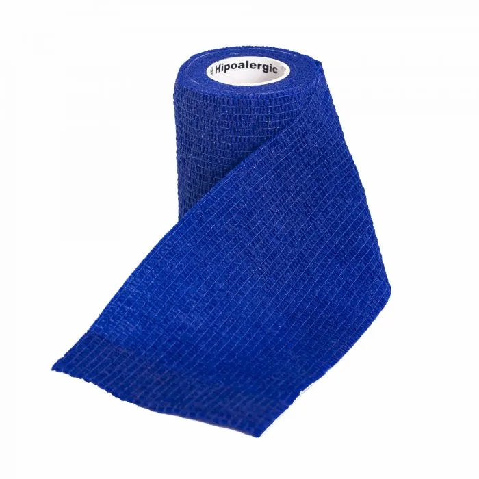 VENDA COHESIVA FLEX 5 X 4.5 HIPOALERGIC BLISTER AZUL