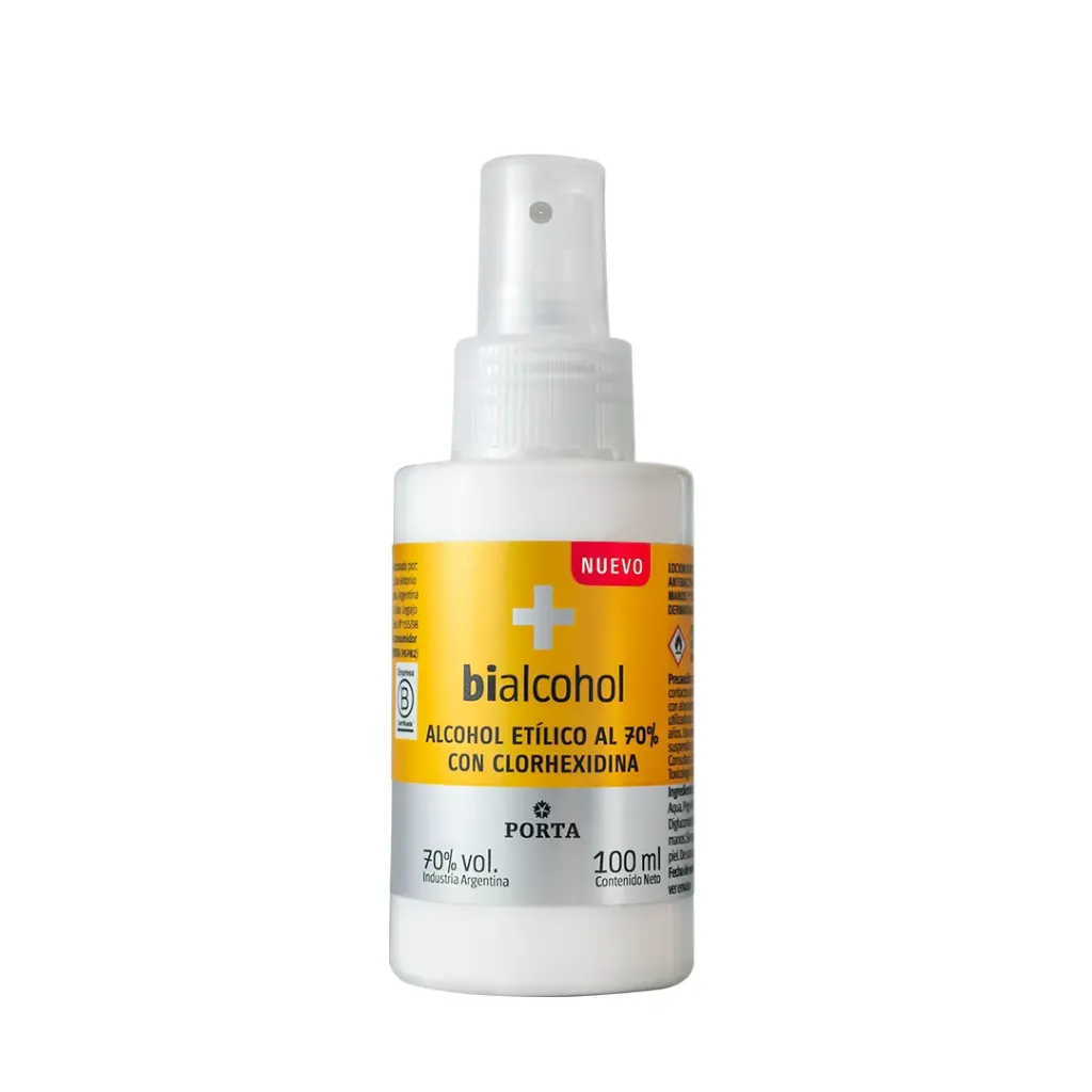 [F03023109] ALCOHOL ETILICO 70% SPRAY 100ML C/CLORHEXIDINA BIALCOHOL PORTA