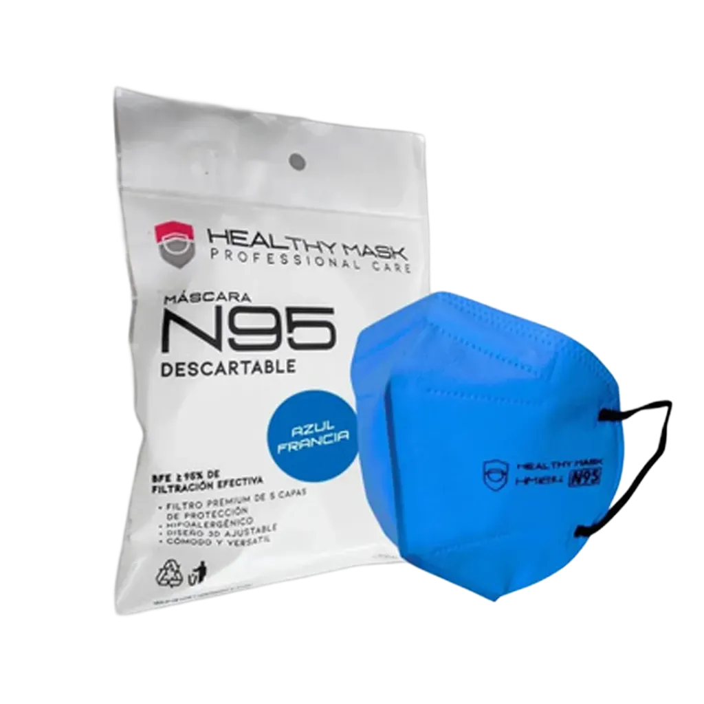 BARBIJO N95 X 1UN  AZUL OSCURO HEALTHY MASK HM2614 PERCHITA