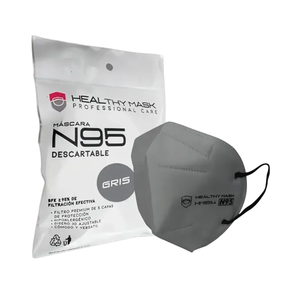 BARBIJO N95 X 1UN GRIS  HEALTHY MASK HM2614 PERCHITA