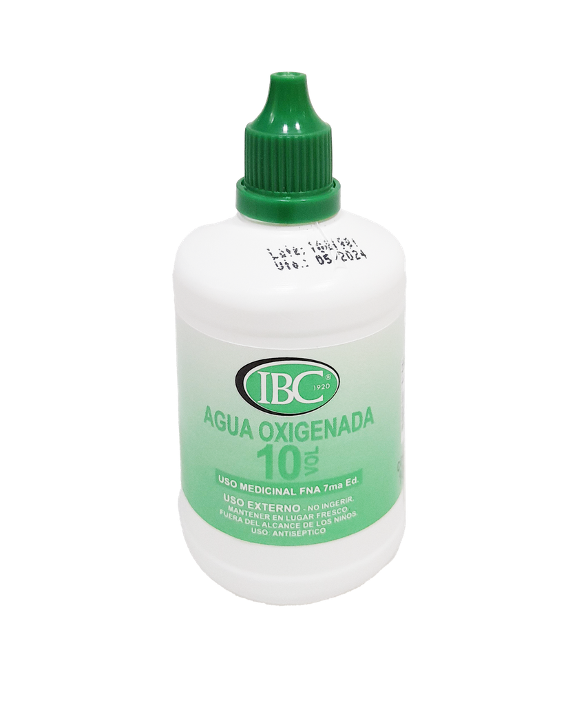 [F03023139] AGUA OXIGENADA 10 VOL x 100ml GOTERO Caja x 24 IBC