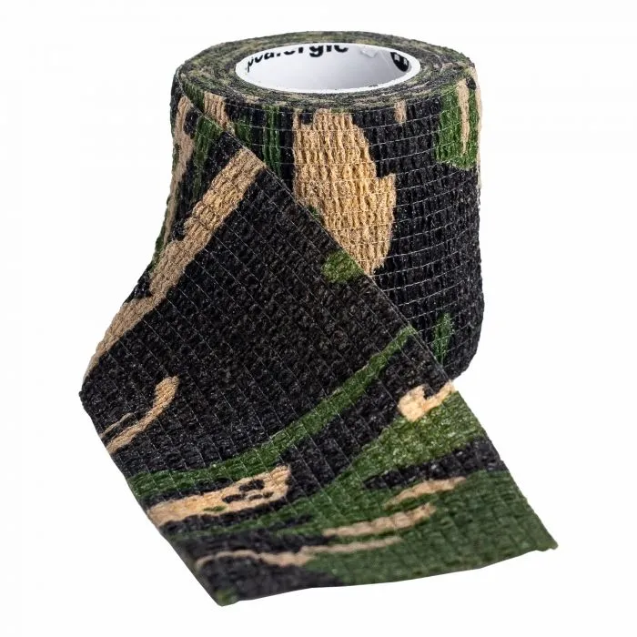 [F14000909] VENDA COHESIVA FLEX 5 X 4.5 HIPOALERGIC BOLSA CAMUFLADO VERDE