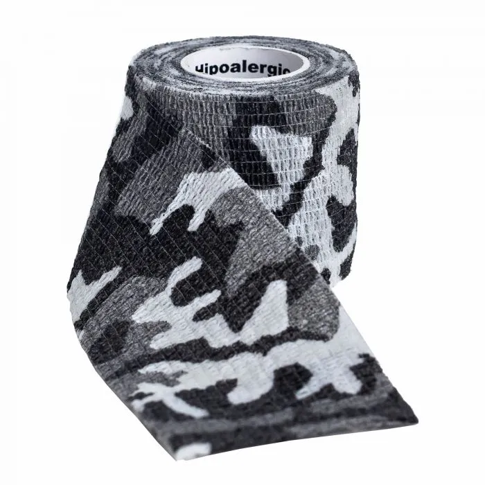 [F14000910] VENDA COHESIVA FLEX 5 X 4.5 INDV. HIPOALERGIC BOLSA CAMUFLADO GRIS