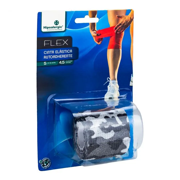 VENDA COHESIVA FLEX 5 X 4.5 BLISTES HIPOALERGIC CAMUFLADO GRIS