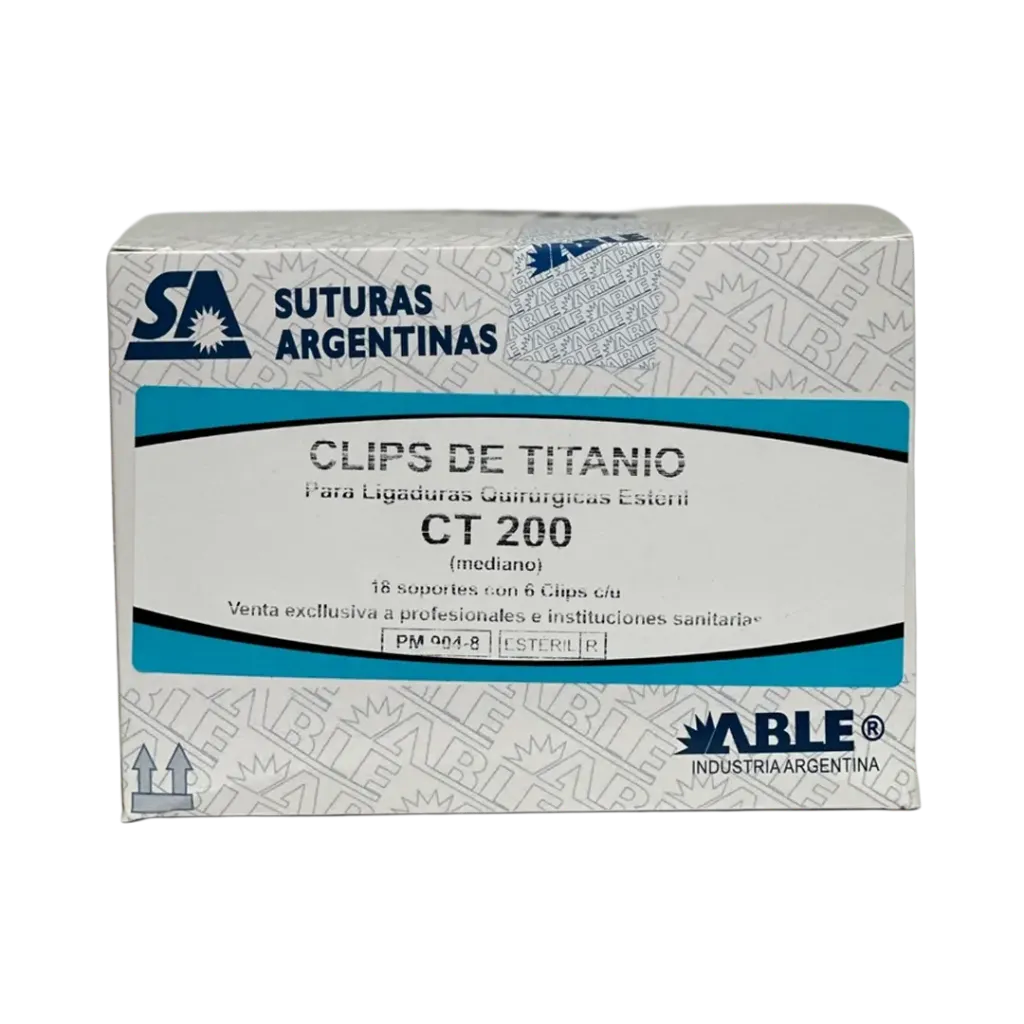 CLIPS DE TITANIO CARTUCHO x6  LT200 MEDIANO ABLE