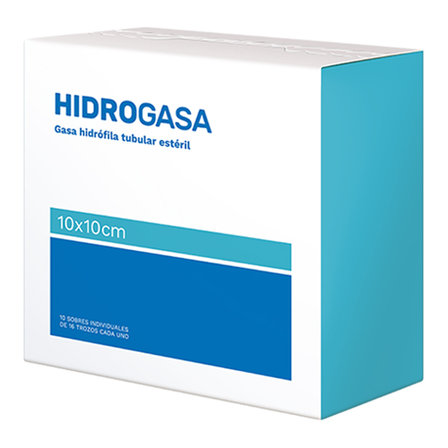 [F14000962] GASA HIDROF.TUBU. EST.10 X10X 100 SOBRES( DISPLAY) HIDROGASA (6116)