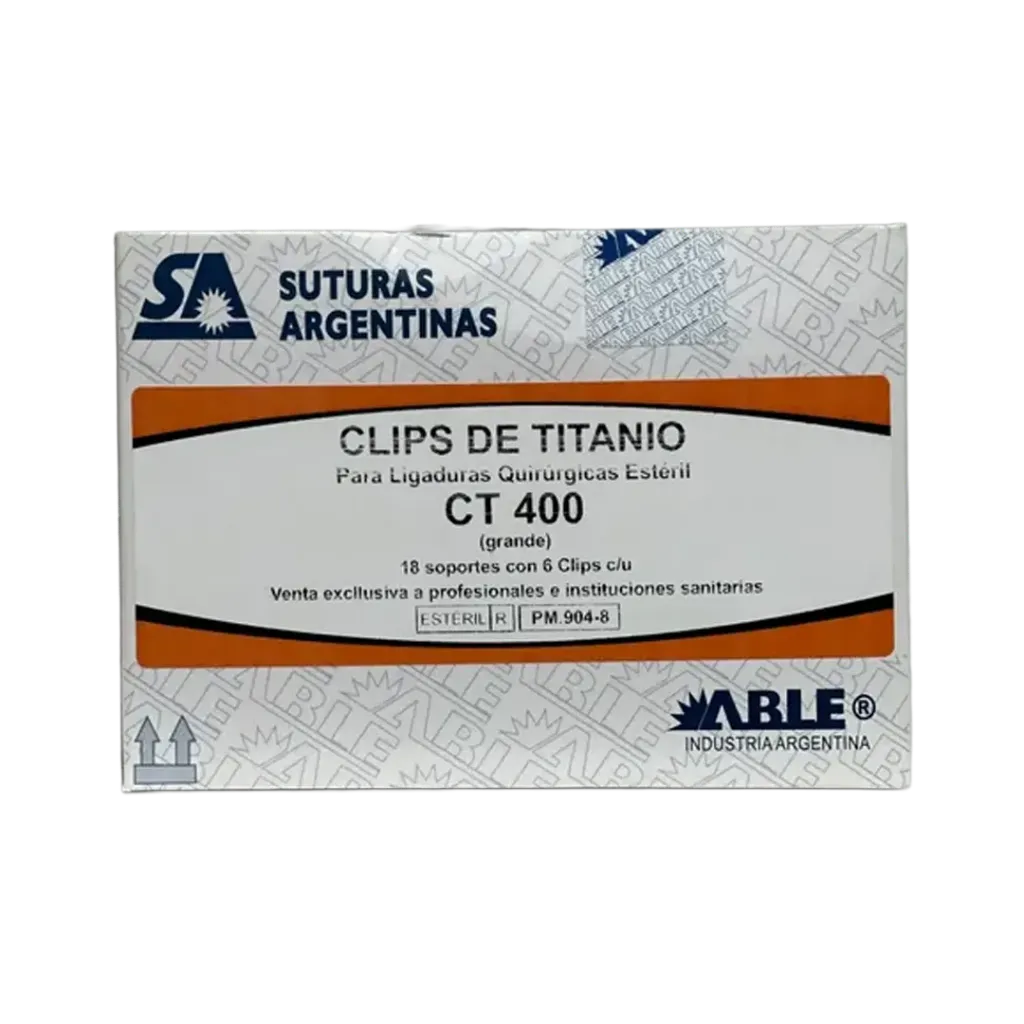 CLIPS DE TITANIO CARTUCHO x6  LT400 GRANDE ABLE