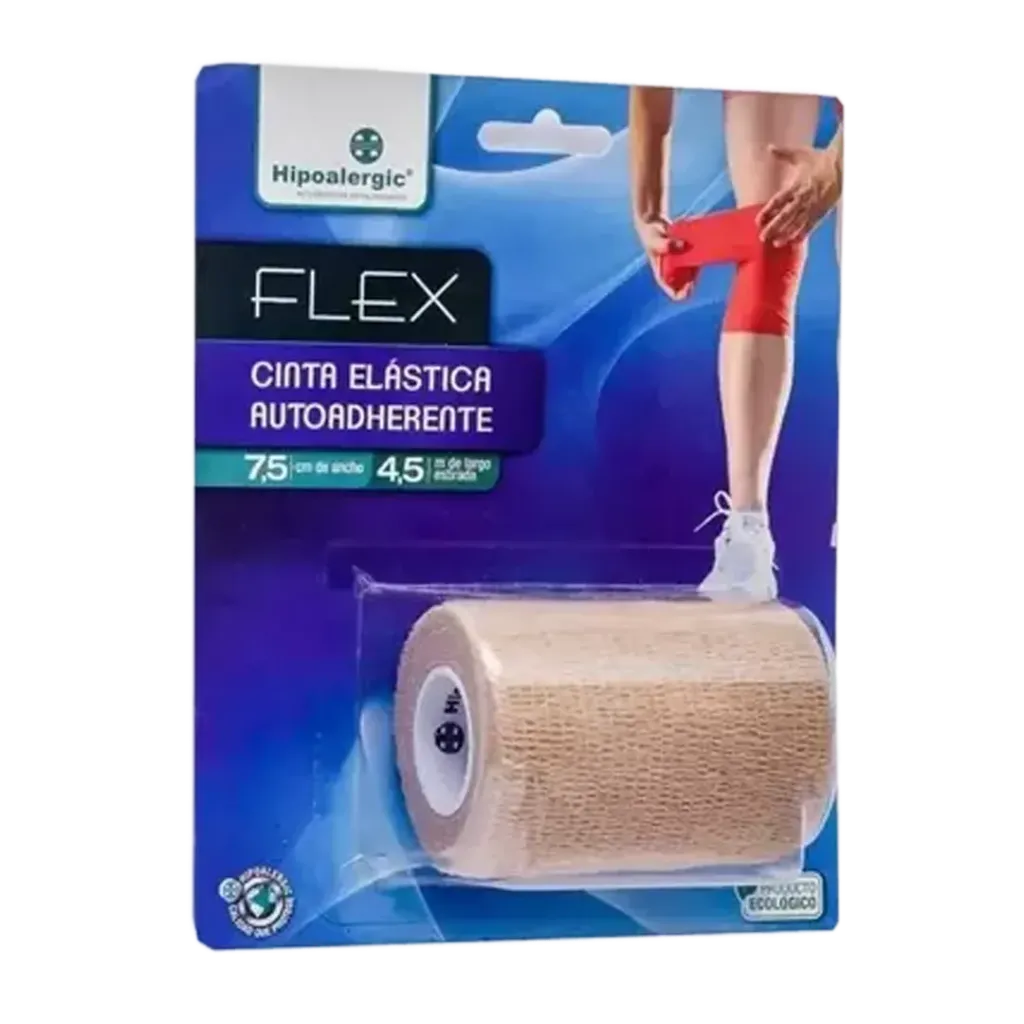[F14000982] VENDA COHESIVA FLEX 7.5 X 4.5 HIPOALERGIC ROLLO BEIGE