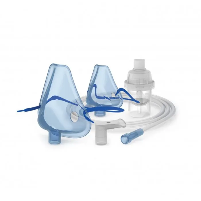 [F02023966] JUEGO DE PIPETA NEBULIZ. MANGUERA CON PICOS IGUALES, MASCARA CHCICA Y GRANDE SILFAB P62