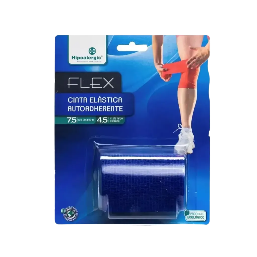 [F14000999] VENDA AUTOADHERENTE 7,5 CM X 4,5 MT AZUL ( tipo coban) HIPOALERGIC
