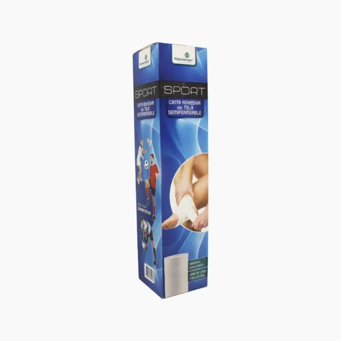[F14001000] VENDA DEPORTIVA 5CM X 9M X 6 ROLLOS SPORT HIPOALERGIC (T007B) BLANCA