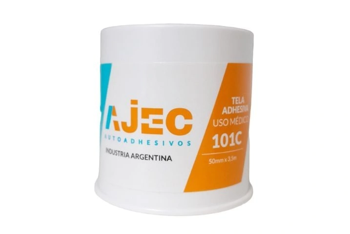 [F14001004] TELA ADHESIVA OXIDO DE ZINC CARRETE Nª 7  50 MM X 3,5 MTS X 6 AJEC
