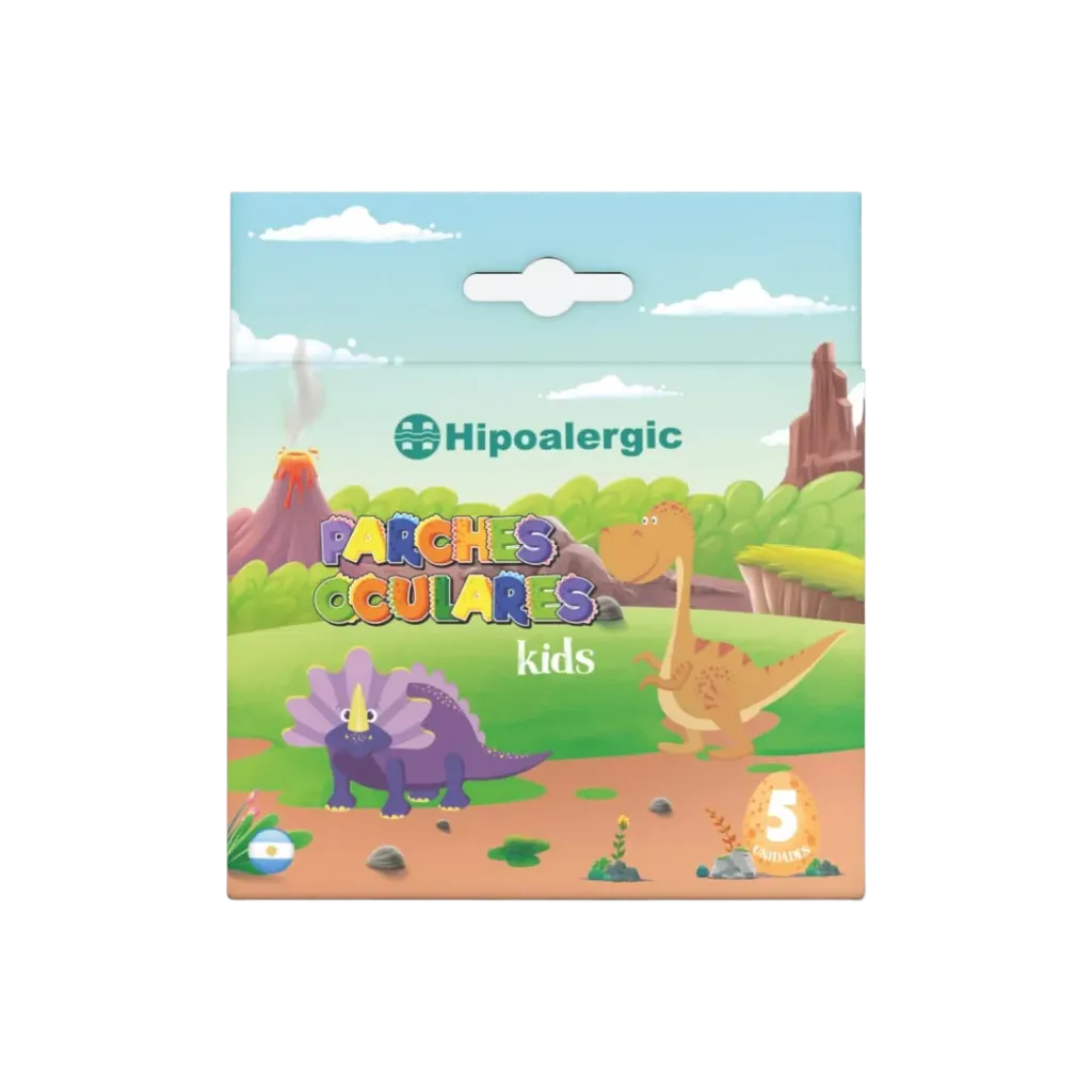 [F01025263] PARCHE OCULAR PEDIATRICO x 5 KIDS VERSION DINOS HIPOALERGIC