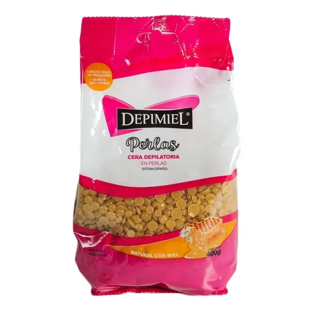 [F04027713] CERA EN PERLAS NATURAL 400GR DEPIMIEL (1-113)