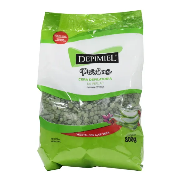 [F04027717] CERA EN PERLAS VEGETAL 800GR DEPIMIEL (1-128)