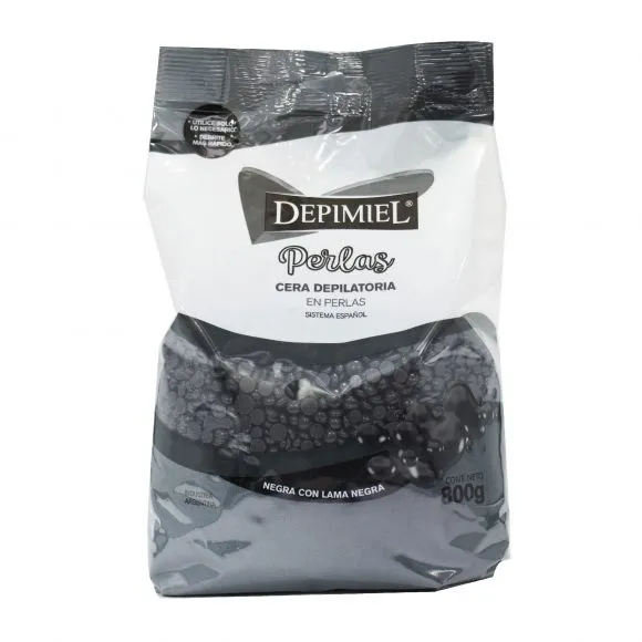 [F04027718] CERA EN PERLAS NEGRA 800GR DEPIMIEL (1-138)