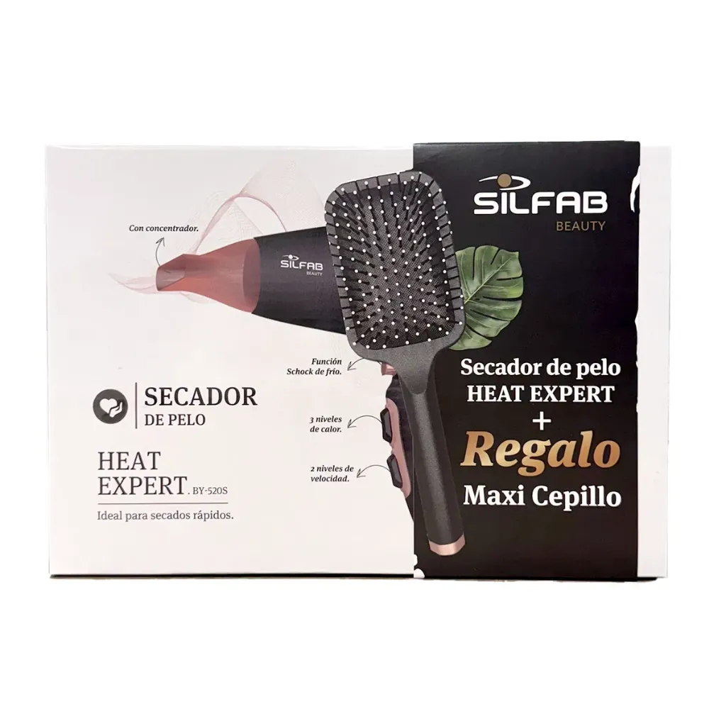 COMBO BEAUTY 11 (Secador BY-520 S +Cepillo obsequio) SILFAB