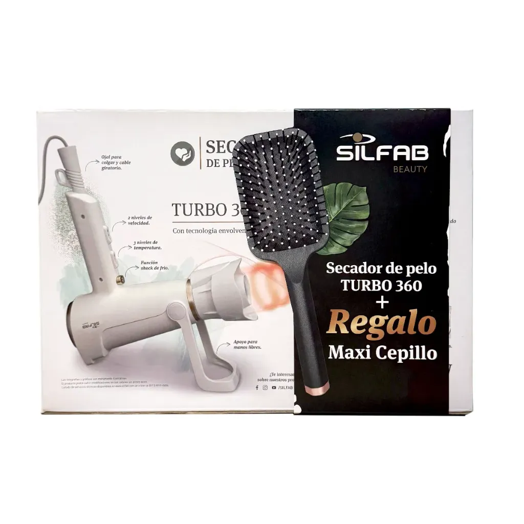 COMBO BEAUTY 13 (Secador BY-571 +Cepillo obsequio) SILFAB