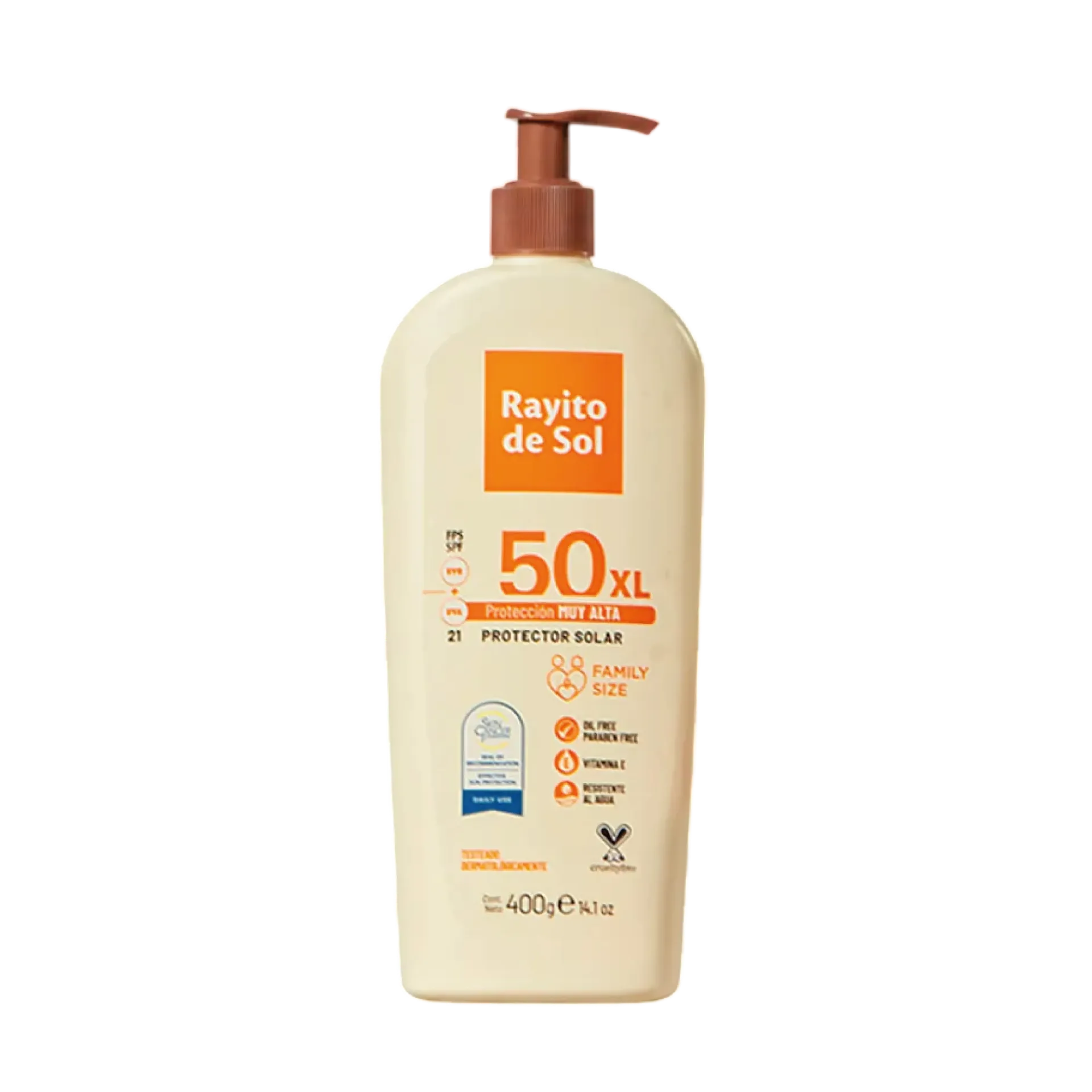 [F04027618] RAYITO DE SOL PROTECTOR SOLAR  FPS 50 X 400 G FAMILY SIZE (10295)