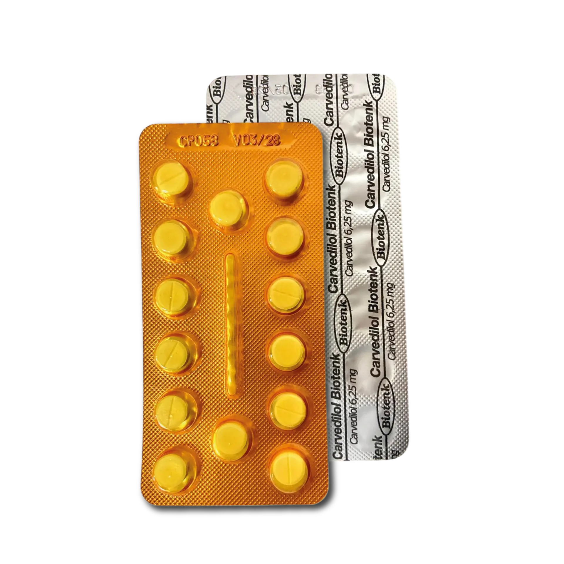 [F08025423] CARVEDILOL 25 MG X 14 COMP. BIOTENK