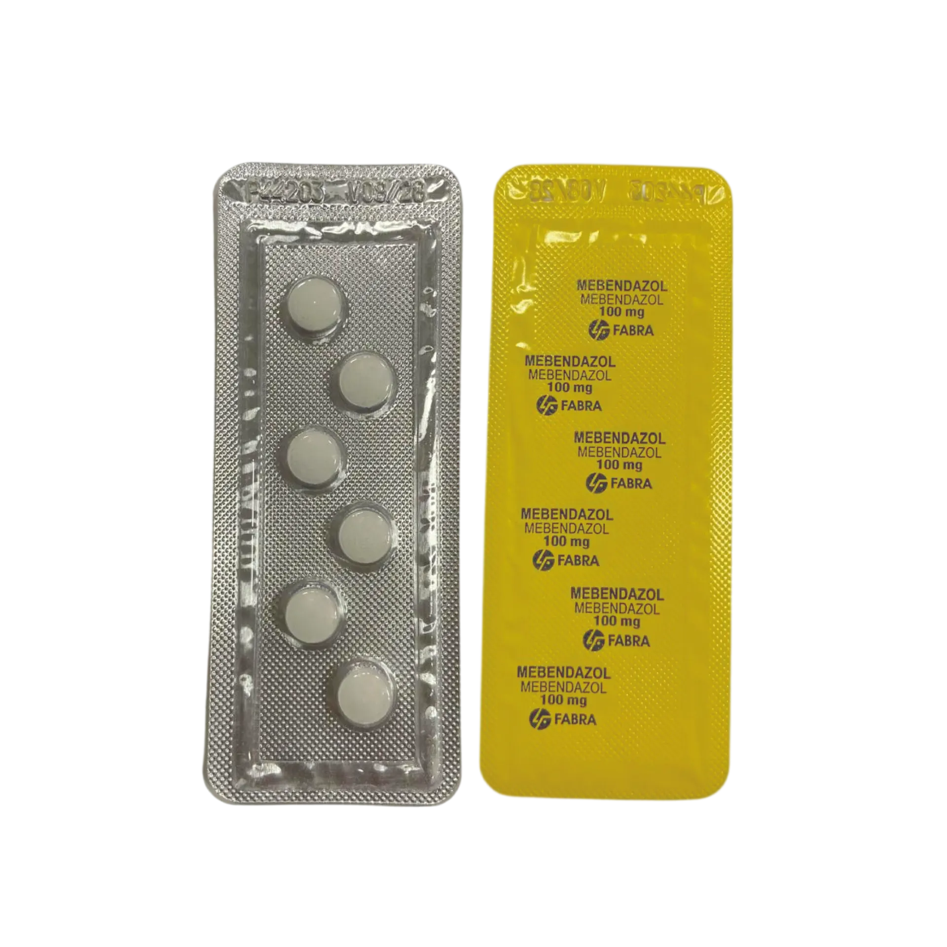 [F08024656] MEBENDAZOL 100 MG  X 6 COMP. FABRA (84)