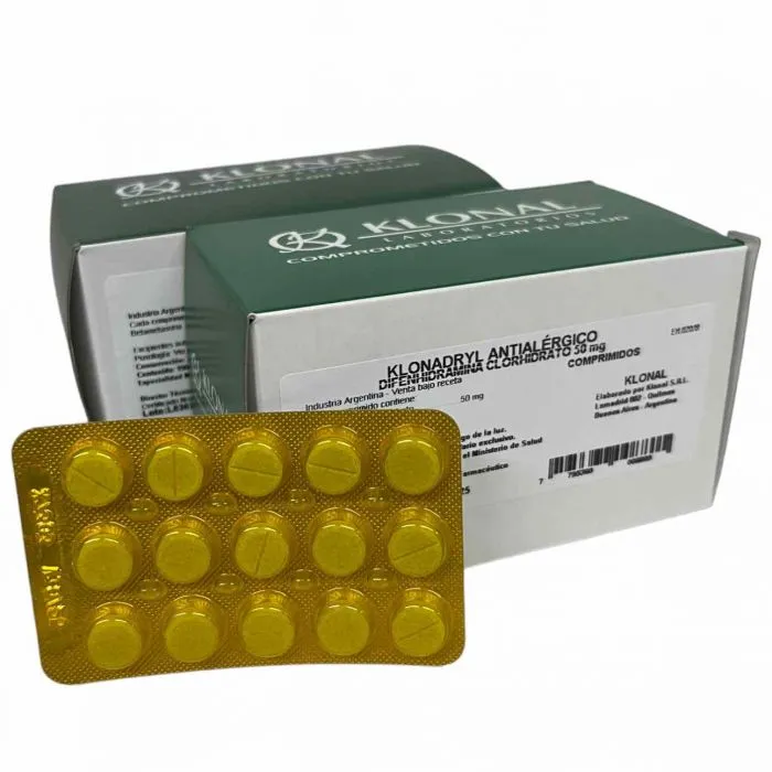 [F08025386] DIFENHIDRAMINA 50 MG X 150 COMP (10 BL) KLONAL