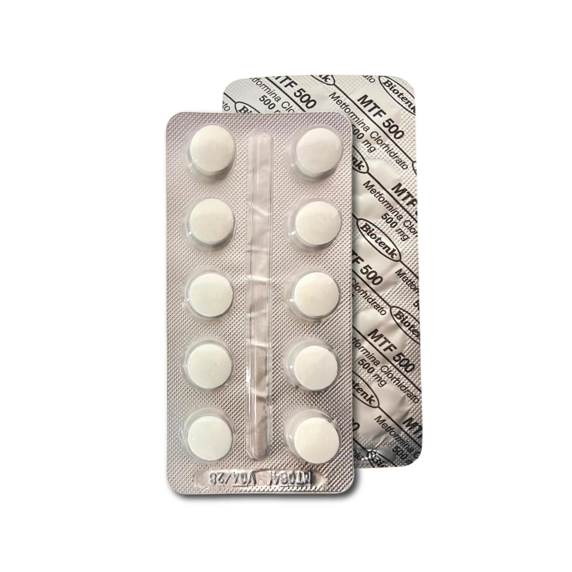[F08024983] METFORMINA  500 MG X  10 COMP. BIOTENK (100)